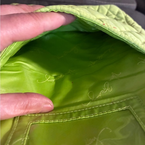 Vera Bradley Quilted Lime Green Backpack - Picture 7 of 9